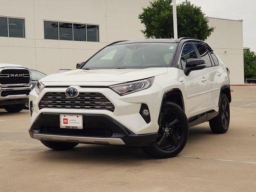 Blizzard Pearl w/Midnight Black Roof 2020 Toyota RAV4 Hybrid SE