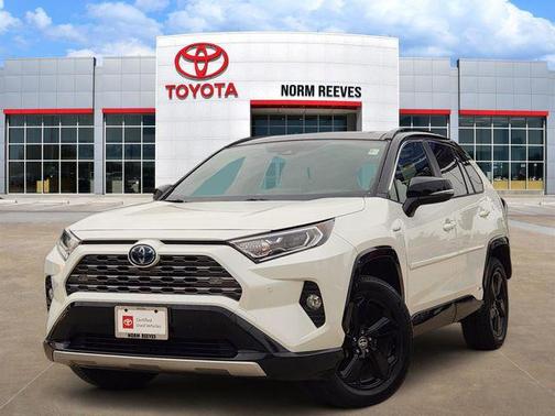 Blizzard Pearl w/Midnight Black Roof 2020 Toyota RAV4 Hybrid SE