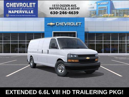 Summit White 2026 Chevrolet Express 3500 3500 Extended Wheelbase, WT, RWD