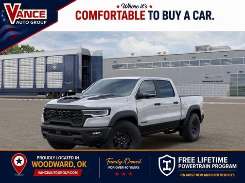 Bright White Clearcoat 2026 RAM 1500 RHO Crew Cab 4x4 5'7' Box
