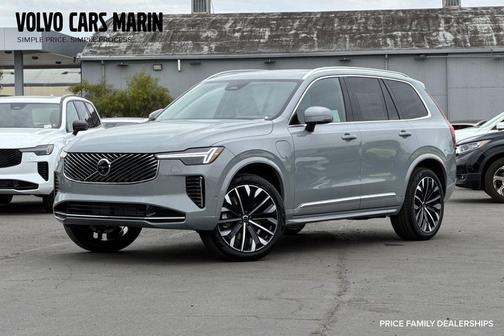 Vapour Grey Metallic 2026 Volvo XC90 Plug-In Hybrid Ultra, T8 AWD, Electric/Gasoline, Bright, 7 Seats