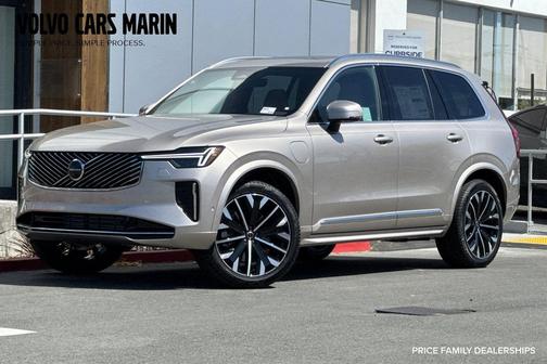 Bright Dusk Metallic 2026 Volvo XC90 Plug-In Hybrid Plus, T8 AWD, Electric/Gasoline, Bright, 7 Seats