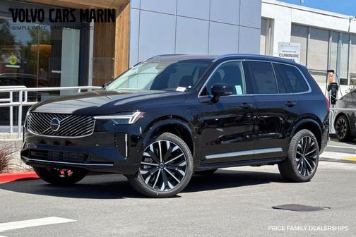 Onyx Black Metallic 2026 Volvo XC90 Plug-In Hybrid Plus, T8 AWD, Electric/Gasoline, Bright, 7 Seats