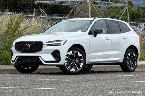 Crystal White Metallic 2026 Volvo XC60 Plug-In Hybrid Plus, T8 AWD Electric/Gasoline, Dark