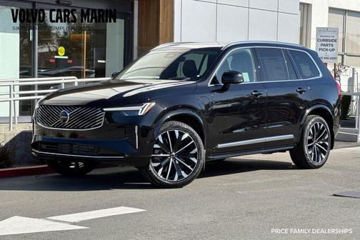 Onyx Black Metallic 2026 Volvo XC90 Plug-In Hybrid Ultra, T8 AWD, Electric/Gasoline, Bright, 6 Seats