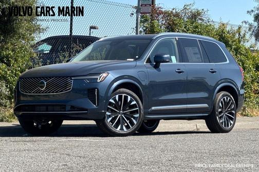 Denim Blue Metallic 2026 Volvo XC90 Plug-In Hybrid Ultra, T8 AWD, Electric/Gasoline, Bright, 7 Seats