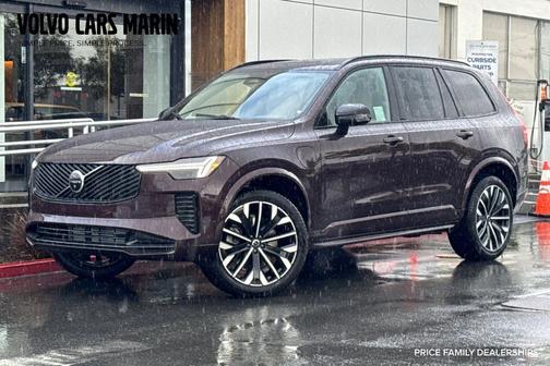 Mulberry Red Metallic 2026 Volvo XC90 Plug-In Hybrid Ultra Dark Theme, T8 AWD, Electric/Gasoline, 7 Seats