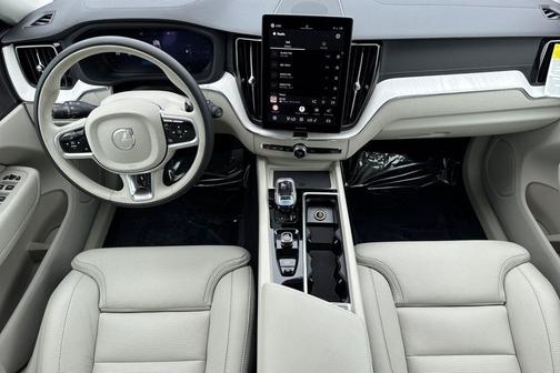 Crystal White Metallic 2026 Volvo XC60 Plug-In Hybrid Ultra, T8 AWD Electric/Gasoline, Dark