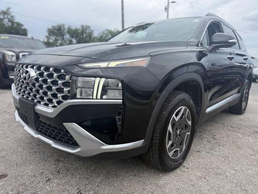 Twilight Black 2021 Hyundai SANTA FE HEV Blue