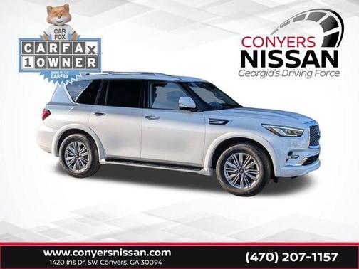 Moonstone White 2023 INFINITI QX80 Luxe