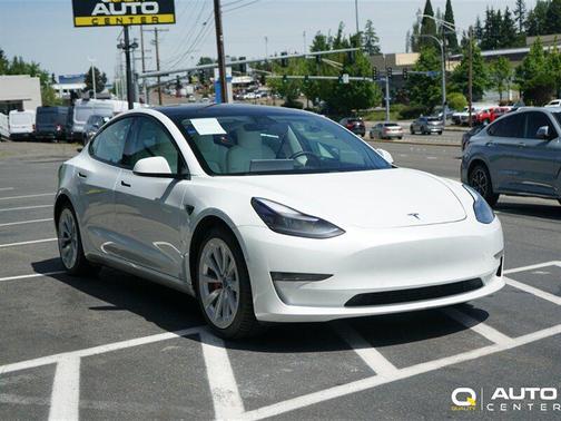 Pearl White Multi-Coat 2021 Tesla Model 3 Performance