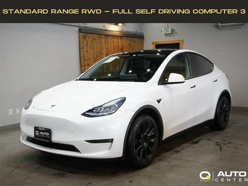 Pearl White Multi-Coat 2021 Tesla Model Y Standard Range Rear-Wheel Drive