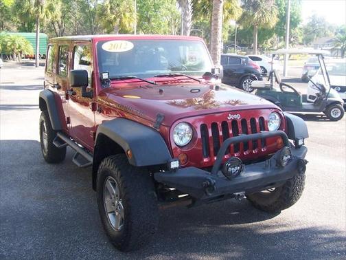Deep Cherry Red Crystal Pearl Coat 2012 Jeep Wrangler Unlimited Rubicon