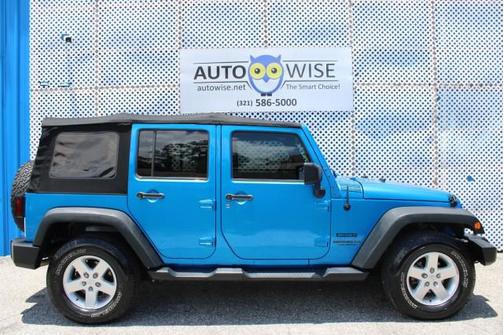 Hydro Blue Pearl Coat 2015 Jeep Wrangler Unlimited Sport