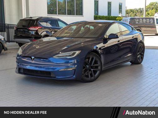 Deep Blue Metallic 2021 Tesla Model S Plaid
