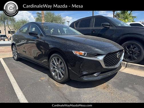 Jet Black Mica 2026 Mazda Mazda3 FWD w/Preferred Package