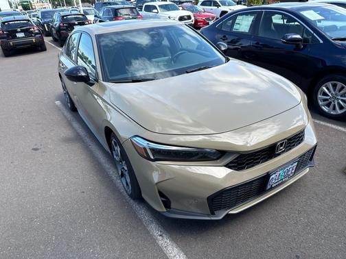Sand Dune Pearl 2025 Honda Civic Hybrid Sport Touring