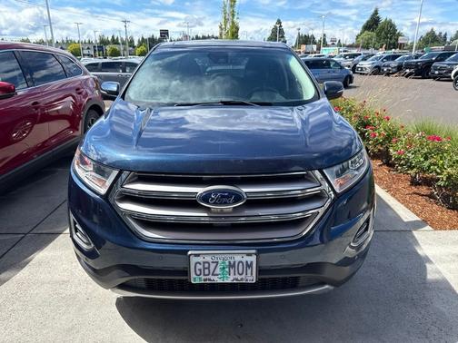 Blue 2017 Ford Edge Titanium