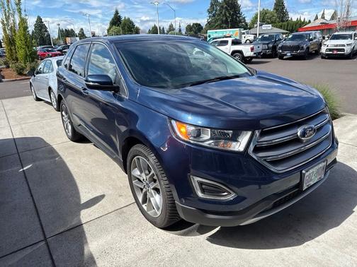 Blue 2017 Ford Edge Titanium