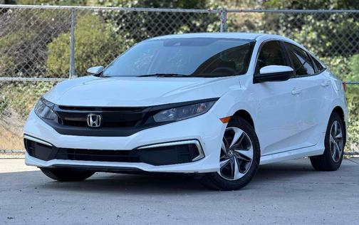 White 2019 Honda Civic LX
