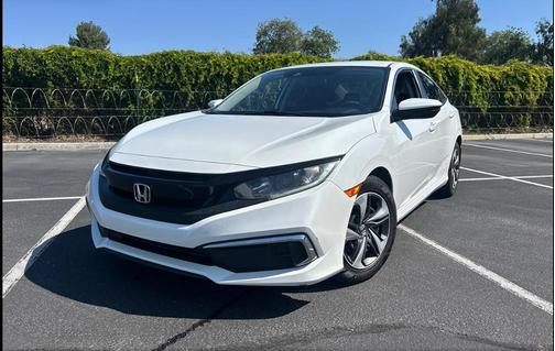 White 2019 Honda Civic LX
