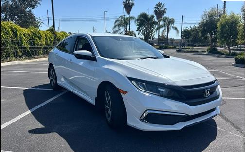 White 2019 Honda Civic LX