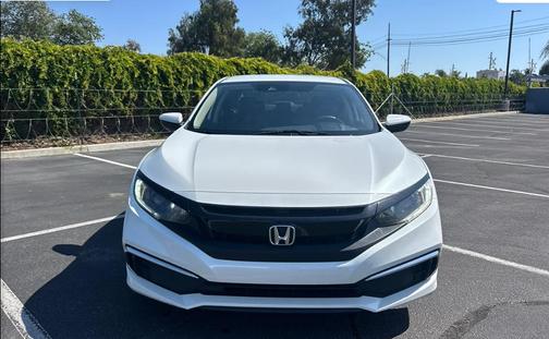 White 2019 Honda Civic LX