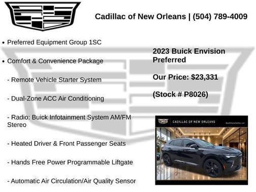 Ebony Twilight Metallic 2023 Buick Envision Preferred