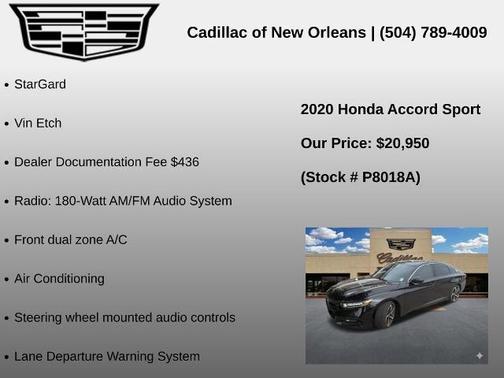 Black 2020 Honda Accord Sport 1.5T