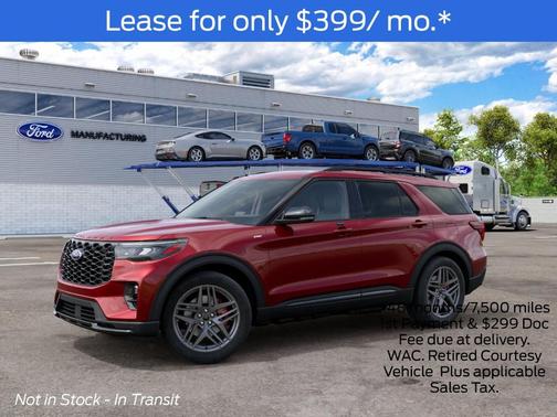 Ruby Red Metallic Tinted Clearcoat 2027 Ford Explorer ST-Line
