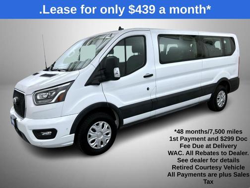 Oxford White 2023 Ford Transit-350 XLT