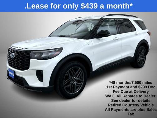 White Metallic 2025 Ford Explorer ST-Line