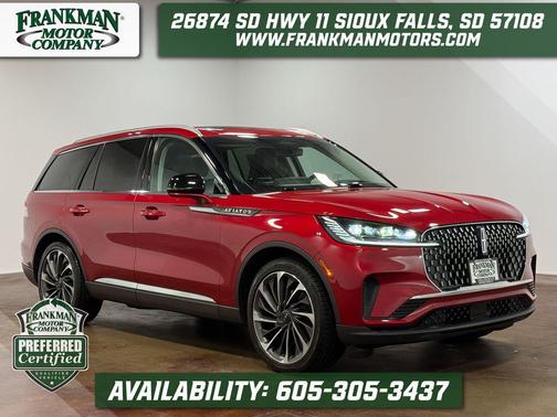 Red Carpet Metallic Tinted Clearcoat 2025 Lincoln Aviator Reserve AWD