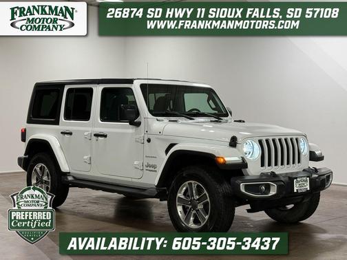 Bright White Clearcoat 2020 Jeep Wrangler Unlimited Sahara