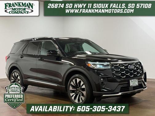 Black Metallic 2025 Ford Explorer Platinum