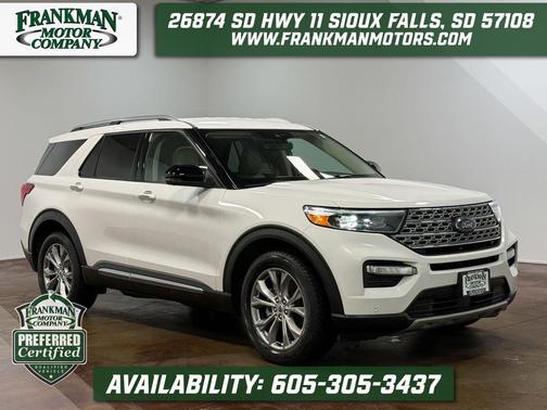Star White Metallic Tri-Coat 2021 Ford Explorer Limited