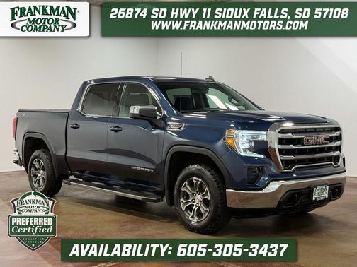 Pacific Blue Metallic 2020 GMC Sierra 1500 SLE
