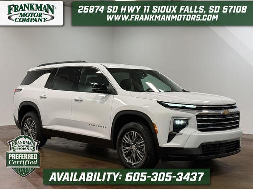 Summit White 2026 Chevrolet Traverse LT