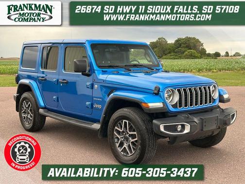 Hydro Blue Pearl Coat 2024 Jeep Wrangler 4-Door Sahara