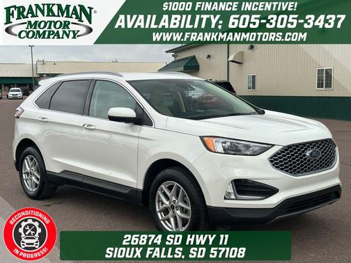 Star White Metallic Tri-Coat 2024 Ford Edge SEL