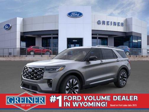 Gray 2026 Ford Explorer Platinum