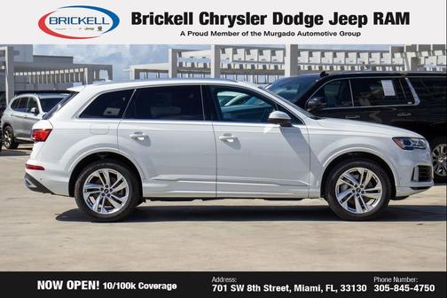Glacier White Metallic 2021 Audi Q7 55 Premium Plus