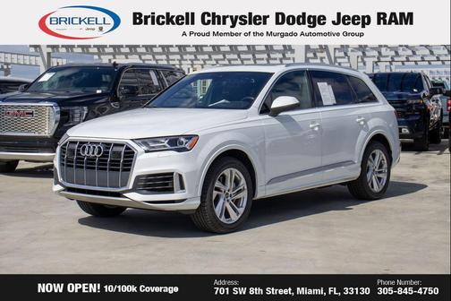 Glacier White Metallic 2021 Audi Q7 55 Premium Plus