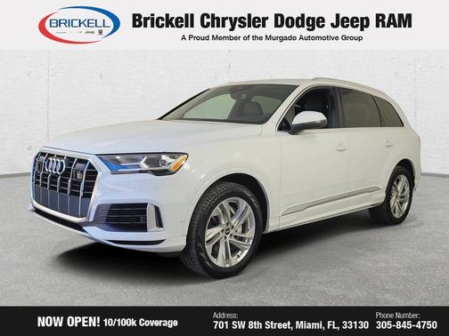 Glacier White Metallic 2021 Audi Q7 55 Premium Plus