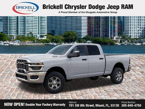 Bright White Clearcoat 2026 RAM 2500 Big Horn Crew Cab 4x4 6'4' Box