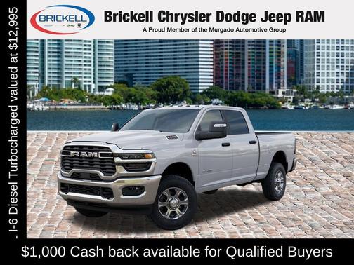 Bright White Clearcoat 2026 RAM 2500 Big Horn Crew Cab 4x4 6'4' Box