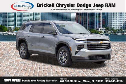 Sterling Gray Metallic 2024 Chevrolet Traverse LT