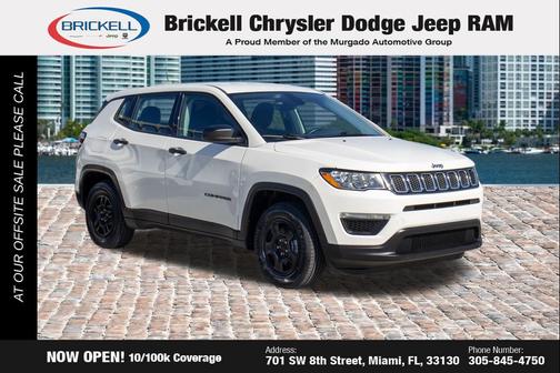White Clearcoat 2018 Jeep Compass Sport