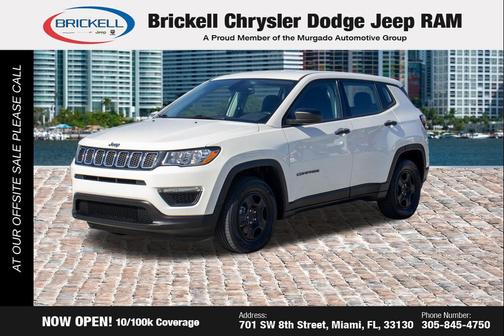 White Clearcoat 2018 Jeep Compass Sport