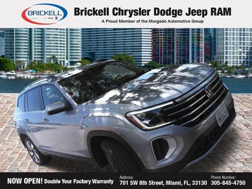 Pure White 2024 Volkswagen Atlas 2.0T SE w/Technology